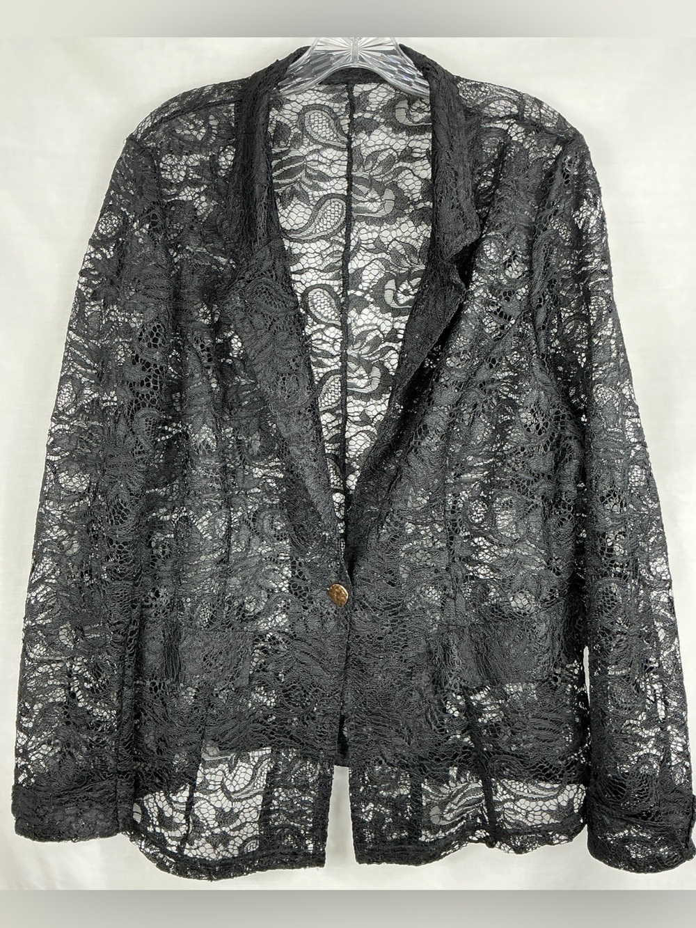 Black Lace Blazer Womens 2XL
